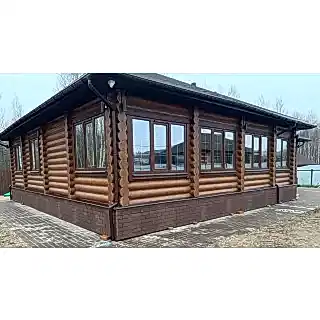 Остекление загородного деревянного дома - фото - 1