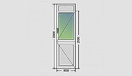 Пластиковая входная одностворчатая дверь 800х2500 - фото - 2