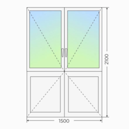 Пластиковая входная двухстворчатая дверь 1600х2100 - фото - 5