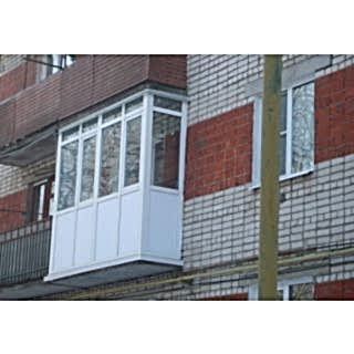 Остекление Г-образного балкона в панельном доме - фото - 2